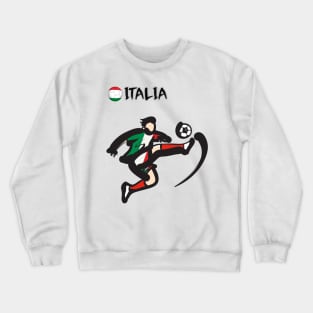 Dynamic Italy Soccer Player Pose V1-3 Crewneck Sweatshirt